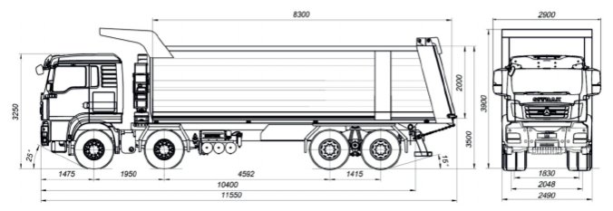 Фотография Самосвал SITRAK С7Н 8х4 ZZ3316V466ME Углевоз V=З8м3