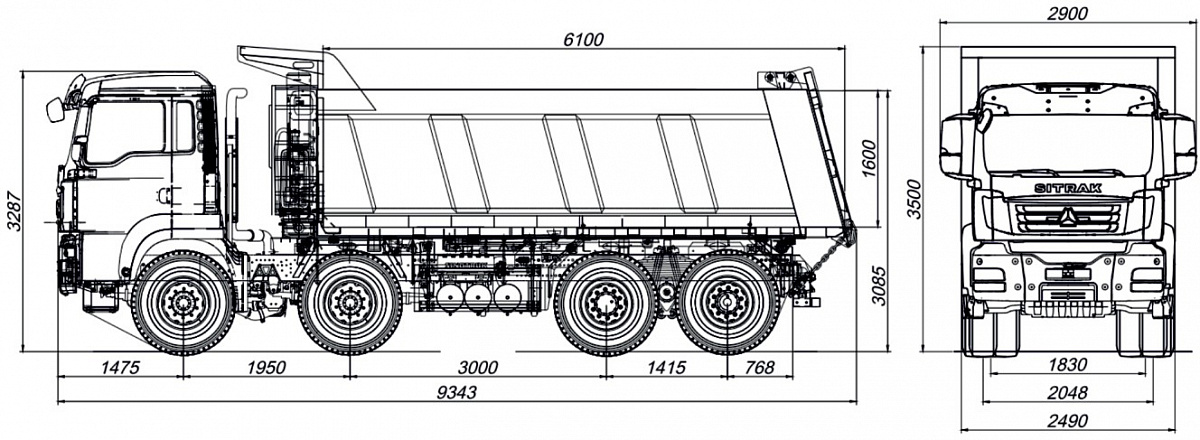 Фотография Самосвал SITRAK С7Н 8х4 ZZ3316V306ME V=22м3 КДМ