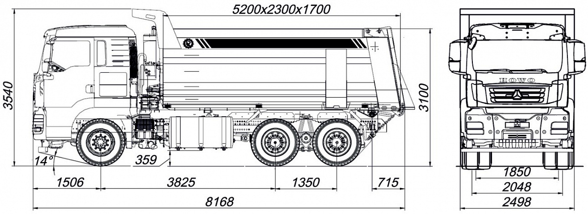 Фотография Самосвал HOWO TSG 6х4 ZZ3257V384GE1 V=20м3